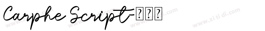 Carphe Script字体转换
